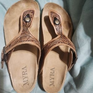 Myra tooled sandals